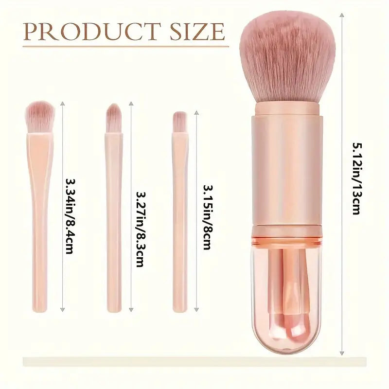 4-in-1 Portable Makeup Brush Set