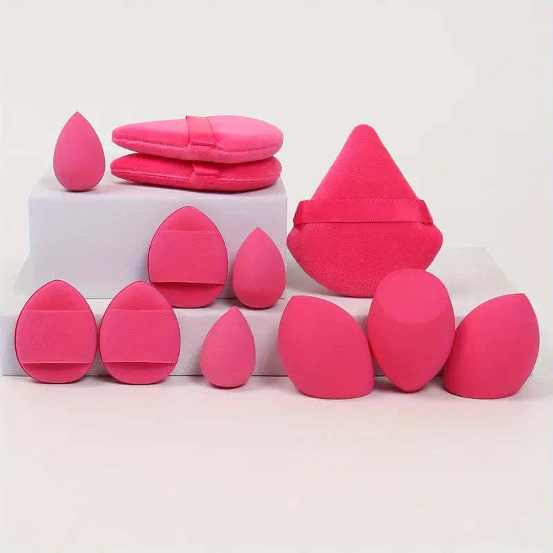 12-Piece All-Purpose Makeup Sponge Puff Set