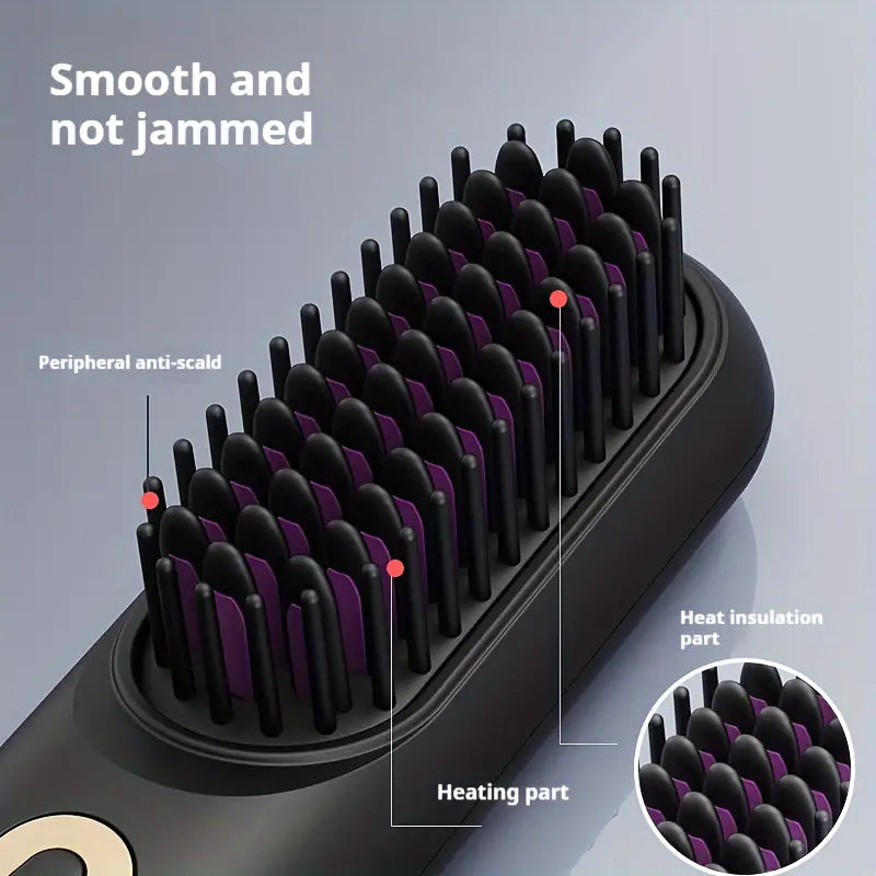 Rechargeable Hair Straightener Brush